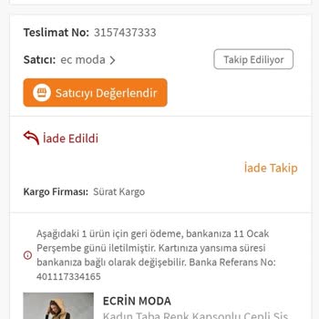 Trendyol Para İadesi Yapılmadı.