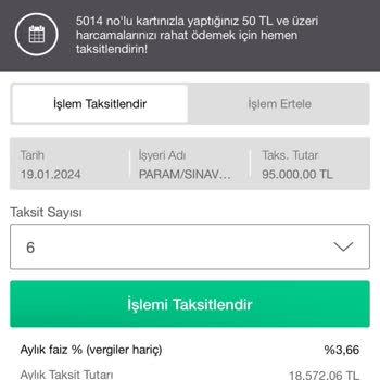 Garanti Bankası +5 Eğitim Kampanyası Ücretsiz Taksitlendirme Yapmıyor