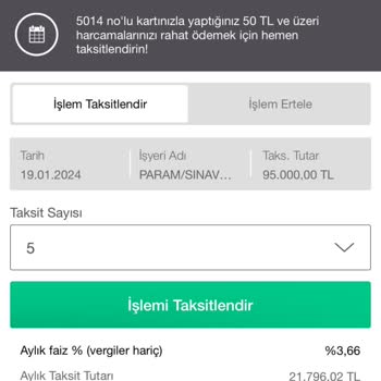 Garanti Bankası +5 Eğitim Kampanyası Ücretsiz Taksitlendirme Yapmıyor