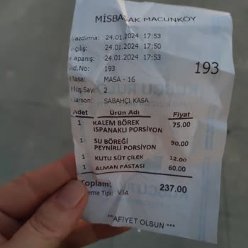 Misbaşak Yüksek Fiyatlı Börek Satışı Üzerine Şikayet