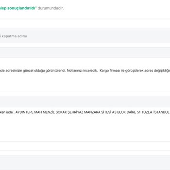 Aras Kargo Kurumsal Gönderilerimin Yanlış Adrese Teslimi