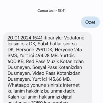 Vodafone İnternet Bitmeden Ekstra İnternet Tanımlıyor Hesabıma