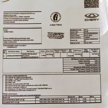 Chery Fiyat Problemi. Fazladan İstenen (Elden) Para