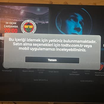 Bein Sports Tod Maç Yayını LG Televizyonda Açılmıyor