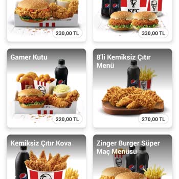 KFC Yemeksepeti Menüde Olmayan İçeceğin Görselde Yer Alması
