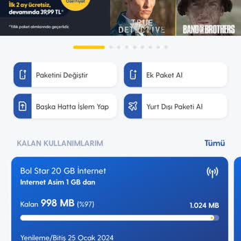 Turkcell Aşım 1 GB Paketi