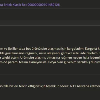 N11 FLO İade Ettiğim Ürünün İadesini Neredeyse 1 Aydır Yapmadı