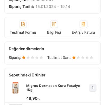 Migros Eksik Teslimat, İadenin Gecikmesi