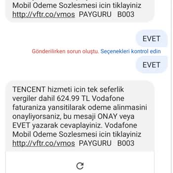 PUBG (Pubgmobile.com) Mobil Ödeme Yoluyla Faturasıma Yansıtılan Oyun Ücreti Şikayeti