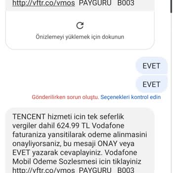 PUBG (Pubgmobile.com) Mobil Ödeme Yoluyla Faturasıma Yansıtılan Oyun Ücreti Şikayeti