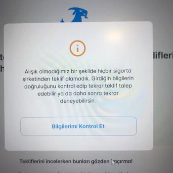 Sigortam.net Teklif Alınamıyor Sigorta Yapılamıyor