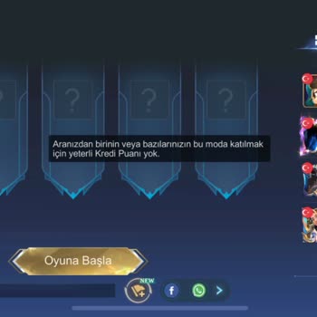 Mobile Legends Sıralı Modda Oyun Oynayamıyorum