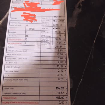 Samsun Saski Yüksek Fatura