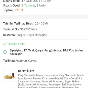 Trendyol Burger King Tavuk Tırnağı Çıktı!