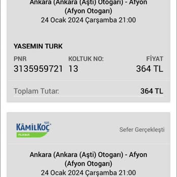 Obilet Sistemi Aynı T. C.'ye Aynı Otobüs İçin 2 Farklı Koltuk Sattı