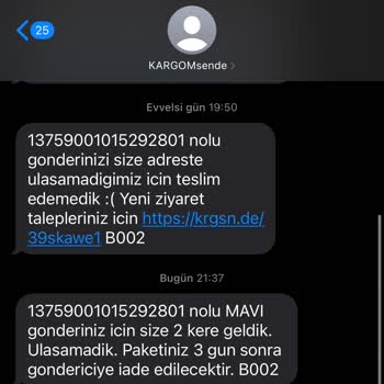 Kargomsende Firması Adreste Bulunamadı Gösterip Geri İade Ediyor!