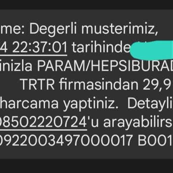 Param Hepsiburada Habersiz Para Çekimi