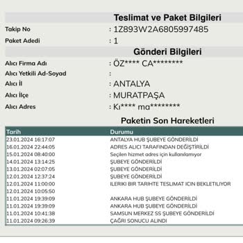 Paketimi 14 Gündür Teslim Edemeyen UPS