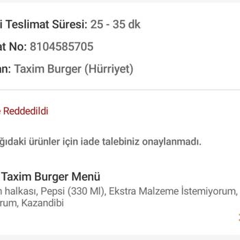 Taxim Burger (Osmangazi) Adalet İstiyorum!