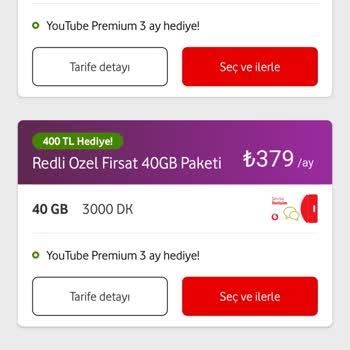 Vodafone Da Tarife Değişikliği
