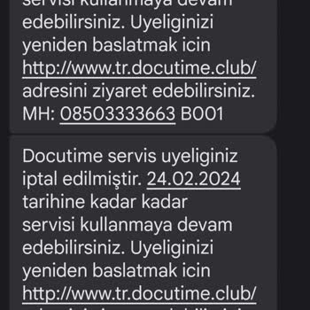 0850 333 36 63 Docutime İptal Etme