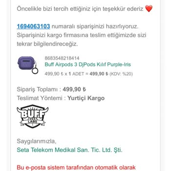 Buff Labs Türkiye Hatalı Buff Labs Airpods Kılıfı