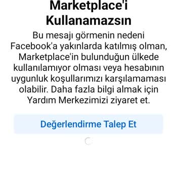 Facebook Marketplace Hiçbir Sebep Olmadan Kapanması