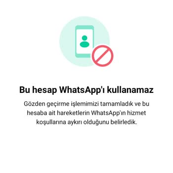 WhatsApp Hesabım Kapatıldı.