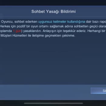 Mobile Legends Sohbet Engeli, Kurallar