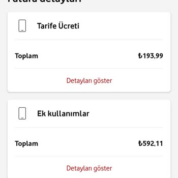 Vodafone Faturalardaki Ek Paket Sorunu