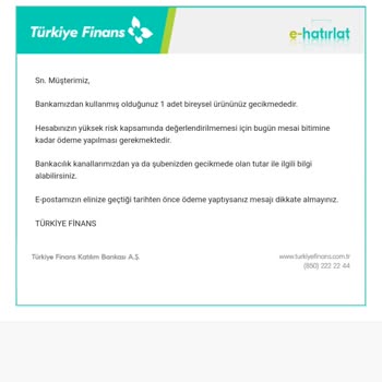 Türkiye Finans Bankası Ödemeleri Gününde Yapmama Rağmen Sicilimi Bozdu