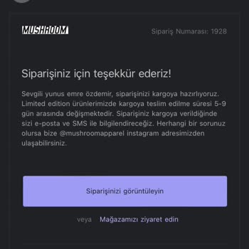 Mushroom Apparel Param İade Edilmedi