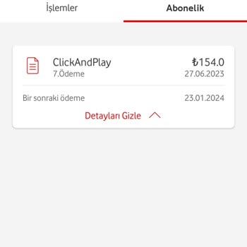Vodafone Click And Pay Mobil Ödeme