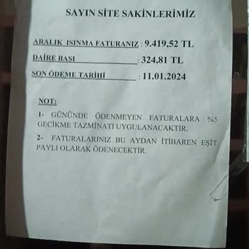 Adıyaman Gölbaşı 2. Etap TOKİ Doğalgaz Faturaları