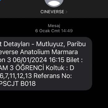 Paribu Cineverse Marmara İptal Biletlerin Para İadesini Yapmıyor