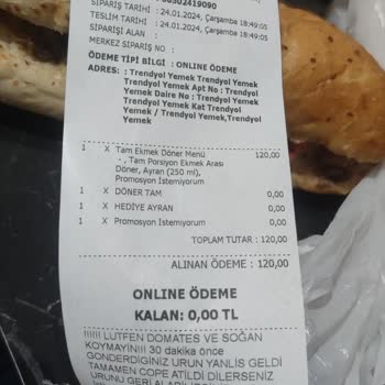 Trendyol Yemek Müşteri Hizmetleri İlgilenmiyor