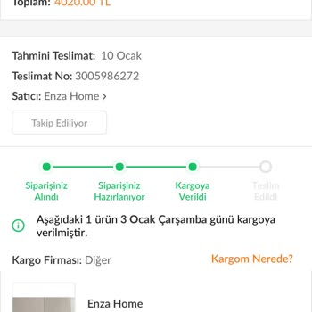 Trendyol Ve Enza Home Parasını Kasım Aldıkları Ürünü Teslim Etmiyorlar