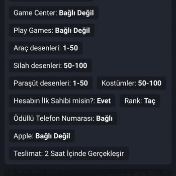 PUBG Türkiye Destek Talebi