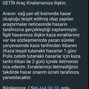 GetirAraç Yapmadığım Kazayla Alakalı Suçlanıyorum