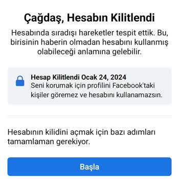Facebook Hesabım Kilitlendi