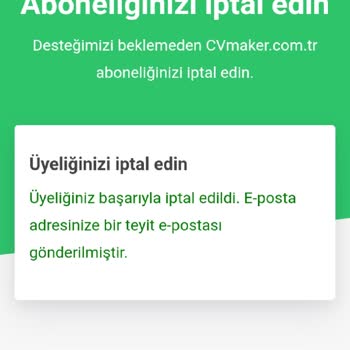 Cvmaker.com.tr Abonelik Ücreti İadesi Talebi