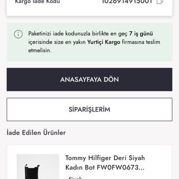 Boyner Kusurlu Ürün Yollayıp İade Kabul Etmiyor