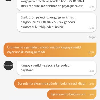 Trendyol Eksik Ürün Gönderimi