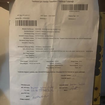 Ceva Limited Şirketi Gebze Kapıma Teslim Etmedi