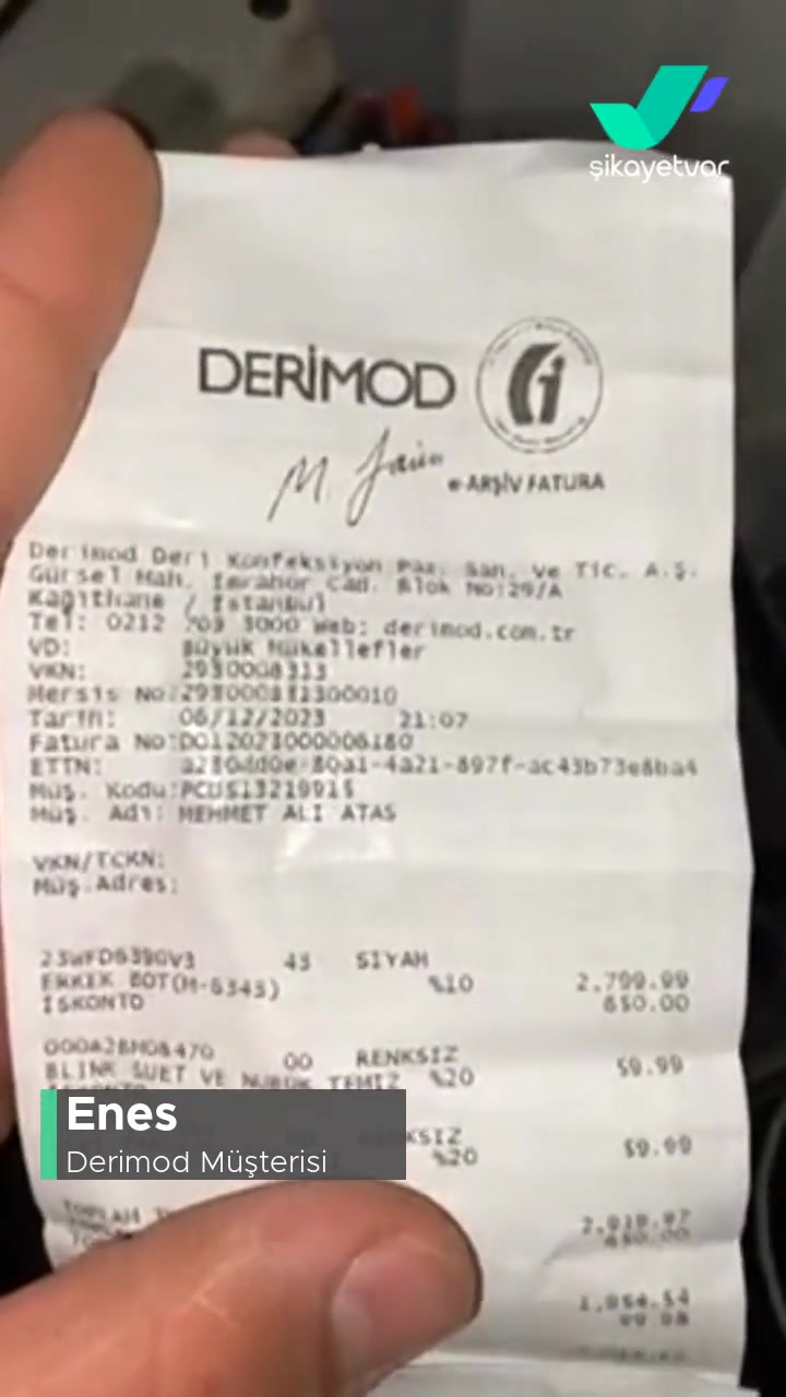 Derimod Hassasiyet Gösterilmeyen Müşteri Hizmetleri videonun kapak resmi