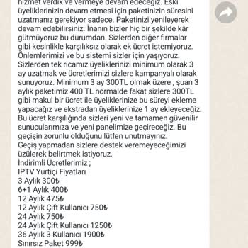 Sosyal IPTV İnternetten IPTV Hizmeti Mağduriyeti