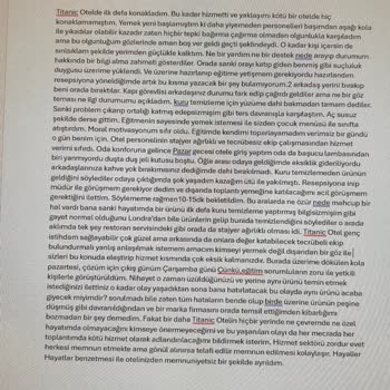 Titanic Business Kartal Hizmet Kalite Eksikliği