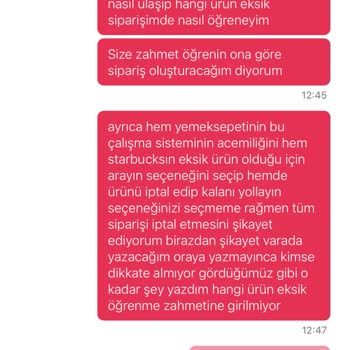 Yemeksepeti Ve Starbucks Sipariş Hayal Kırıklığı