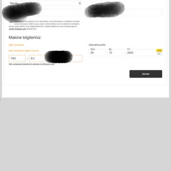 Dyson Süpürge. Kayıt Hatası Var.