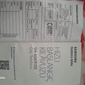 Samsung Telefon Samsung A04s Cihazımın Bitmek Bilmeyen Sorunları